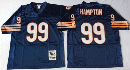Mitchell&Ness Bears #99 Dan Hampton Blue Small No. Throwback Stitched NFL Jersey - Click Image to Close